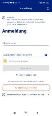 ALDI TALK android App screenshot 1